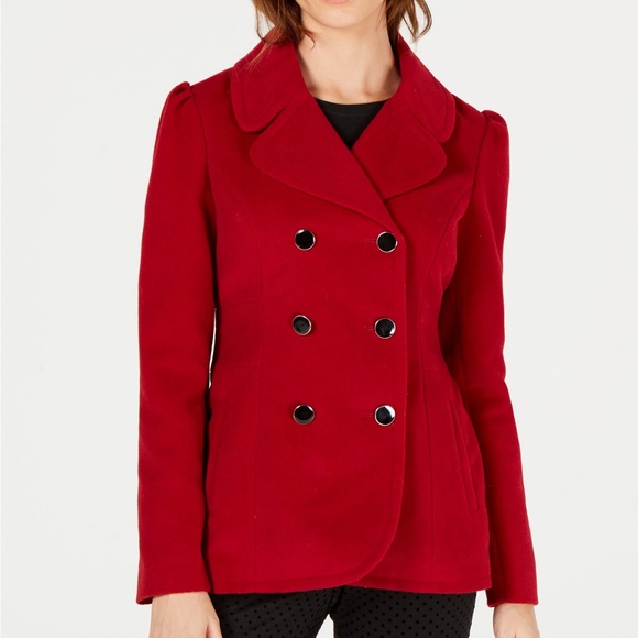 Maison Jules Jackets & Blazers - Maison Jules Red Peacoat, XXS
